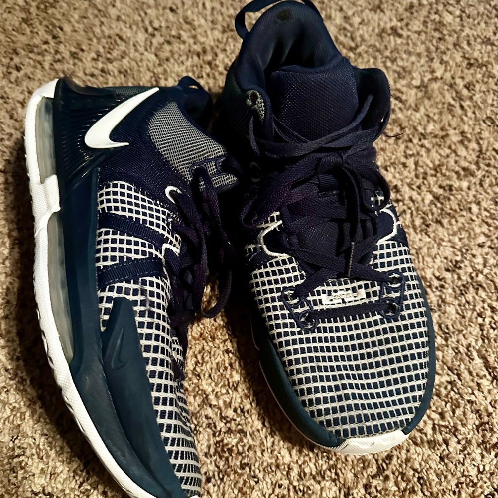 Nike Dark Blue and White Athletic Shoes